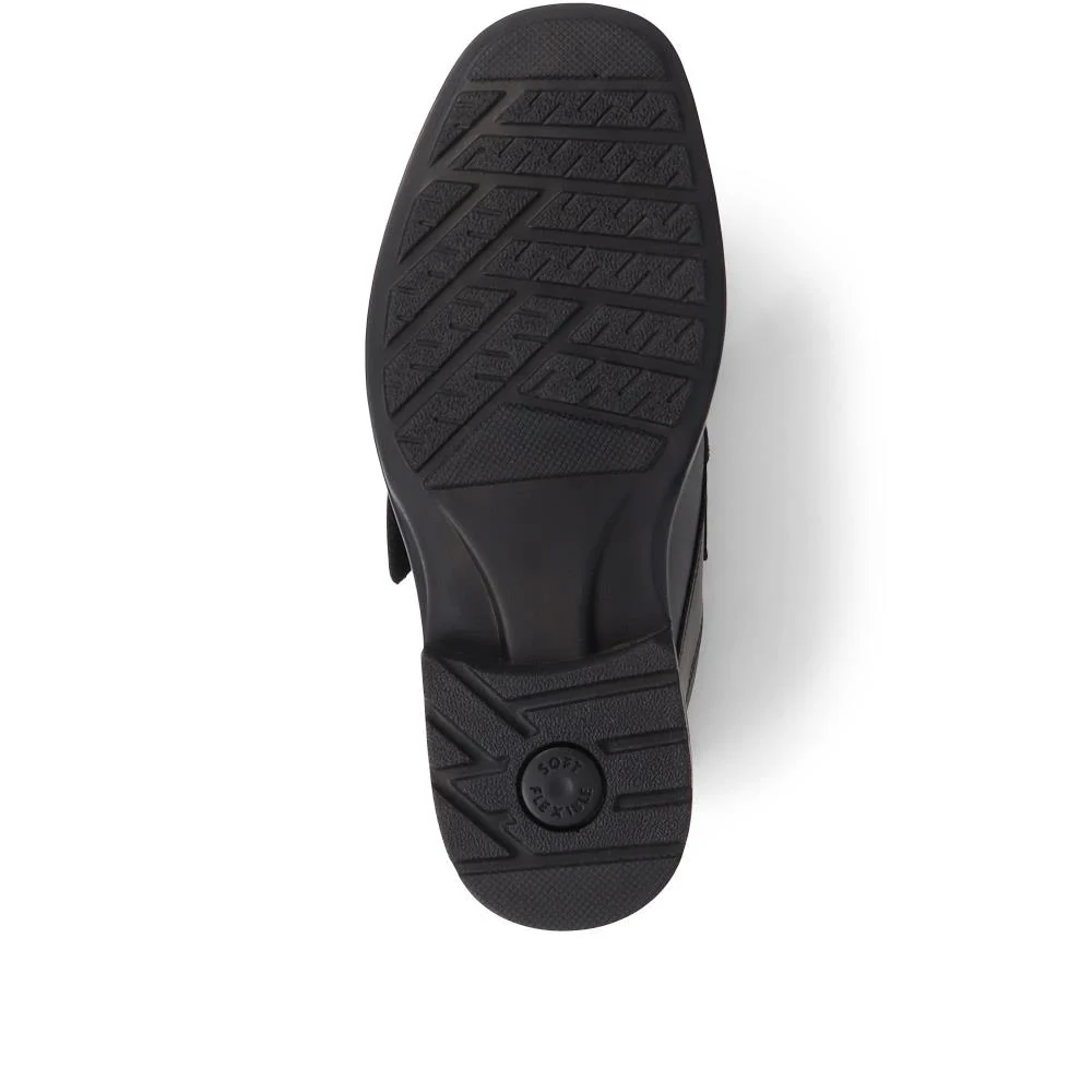 Leather Touch-Fasten Shoes - DDIN37019 / 323 358 - Black - Image 4