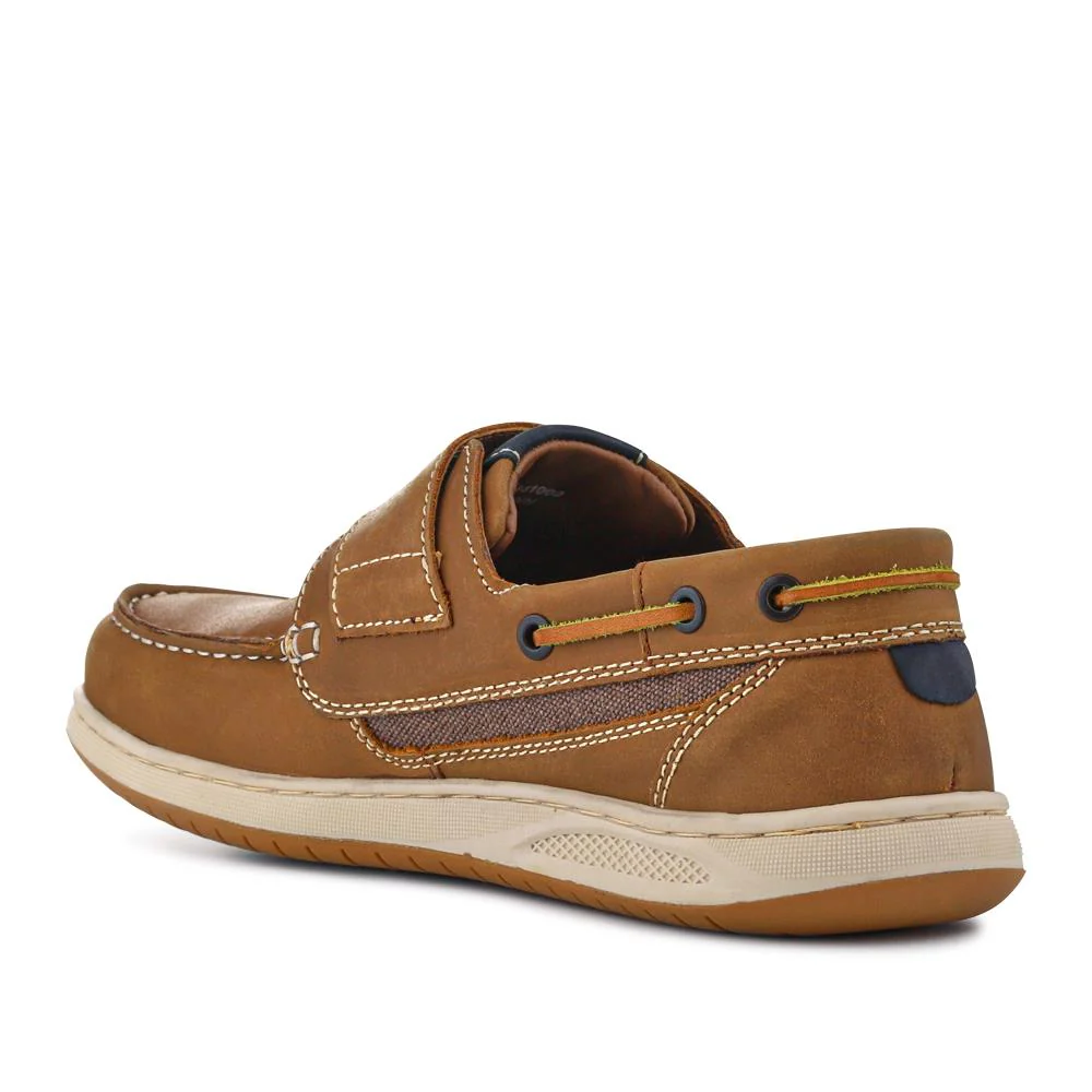 Leather Touch-Fastening Monk Shoes - SHAFI41000 / 327 095 - Brown - Image 3