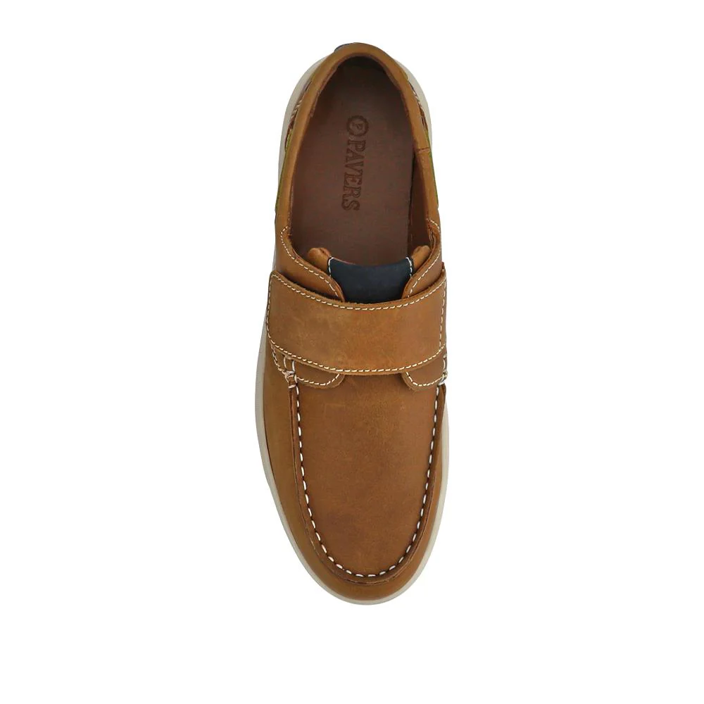 Leather Touch-Fastening Monk Shoes - SHAFI41000 / 327 095 - Brown - Image 4