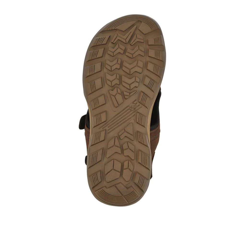Leather Touch-Fastening Sandals - DDIN41011 / 327 116 - Brown - Image 7