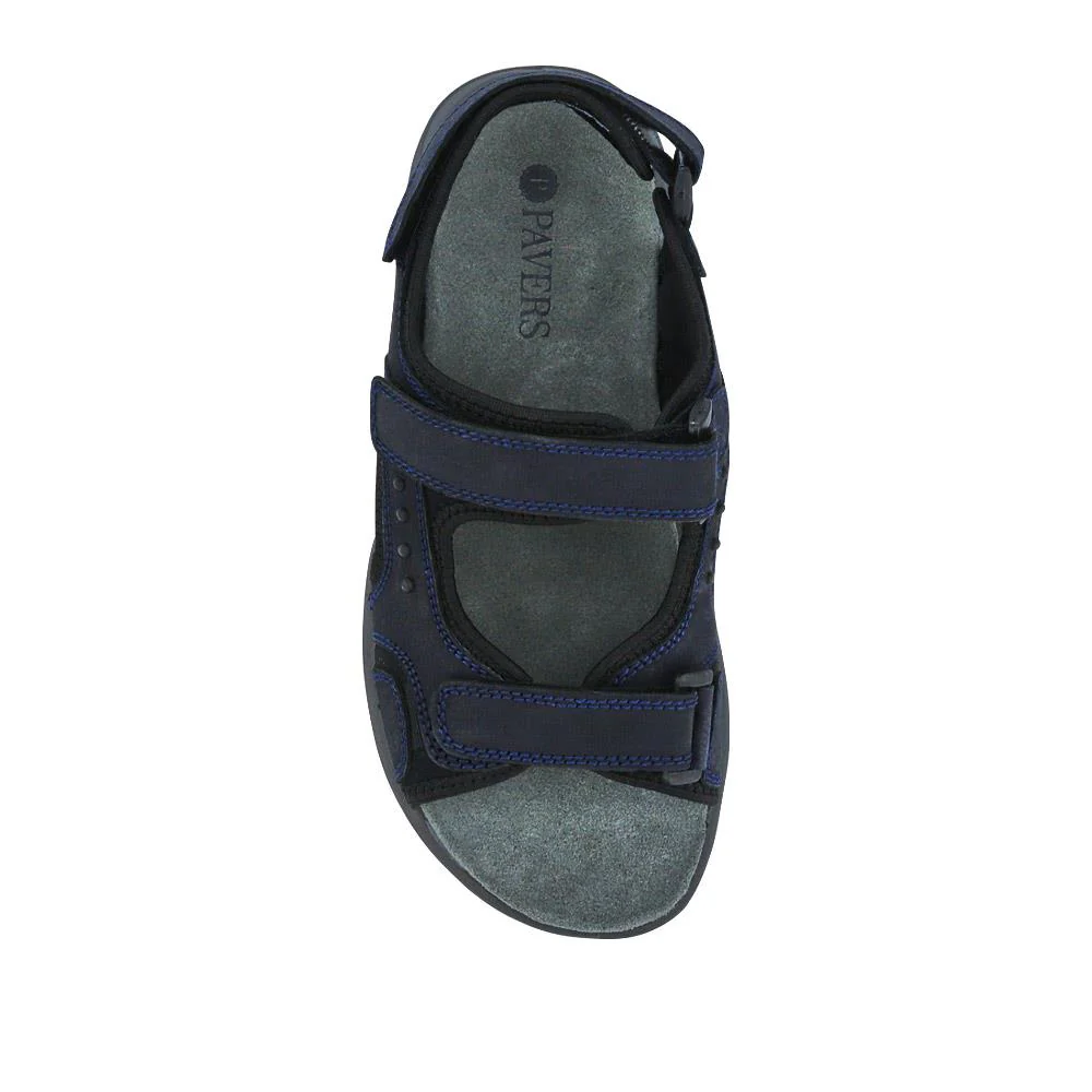 Leather Touch-Fastening Sandals - DDIN41011 / 327 116 - Navy - Image 4