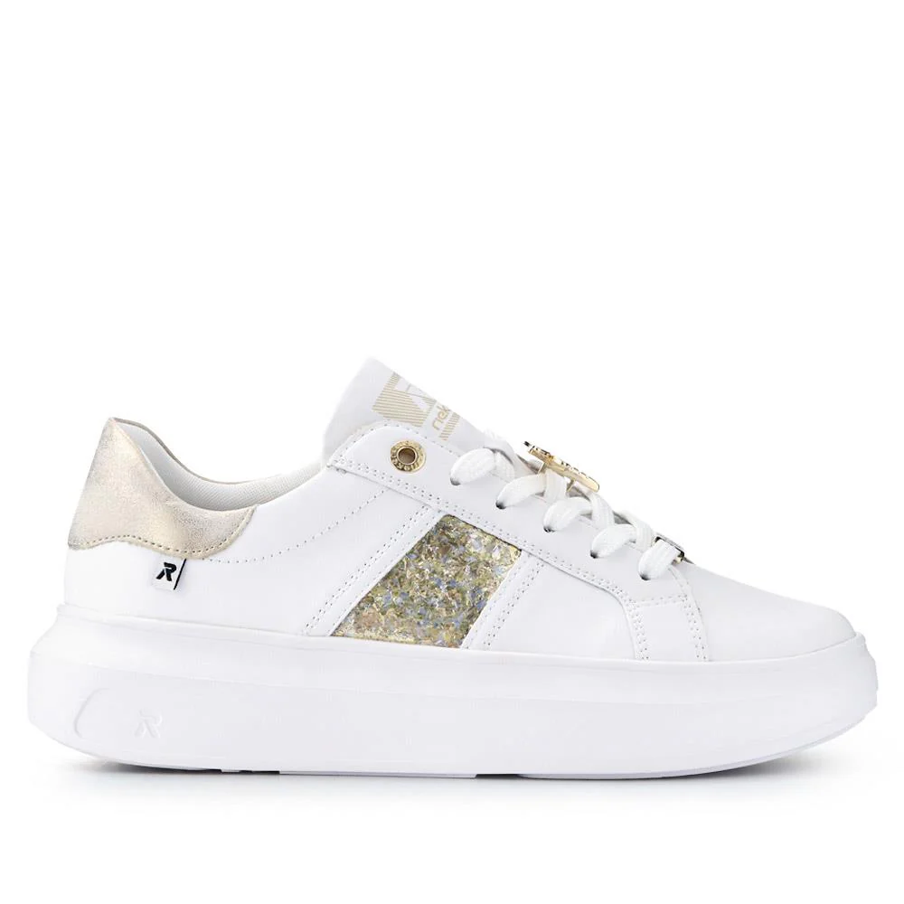 Leather Two-Tone Trainers - RKR41520 / 326 836 - White - Image 2