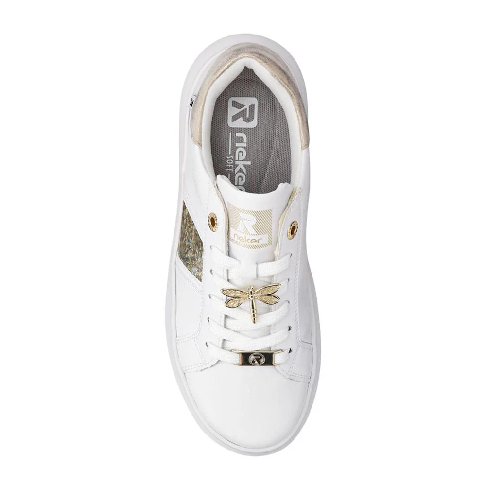 Leather Two-Tone Trainers - RKR41520 / 326 836 - White - Image 4