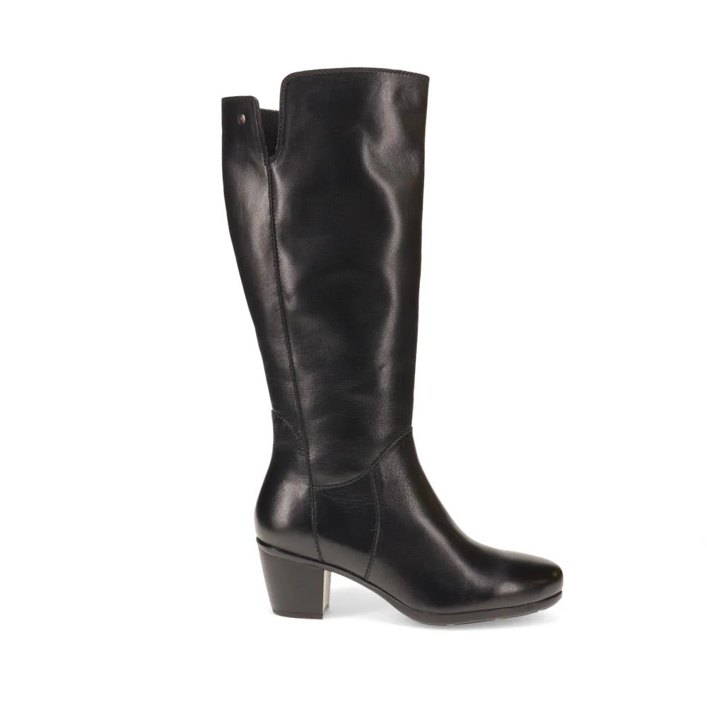 Leather Wide-Calf Long Boots - RNB40036 / 326 579 - Black - Image 2