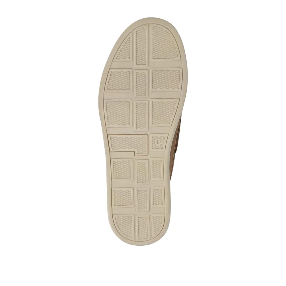 Leather Wide-Fit Boat Shoes - PARK41048 / 327 264 - Stone - Image 6