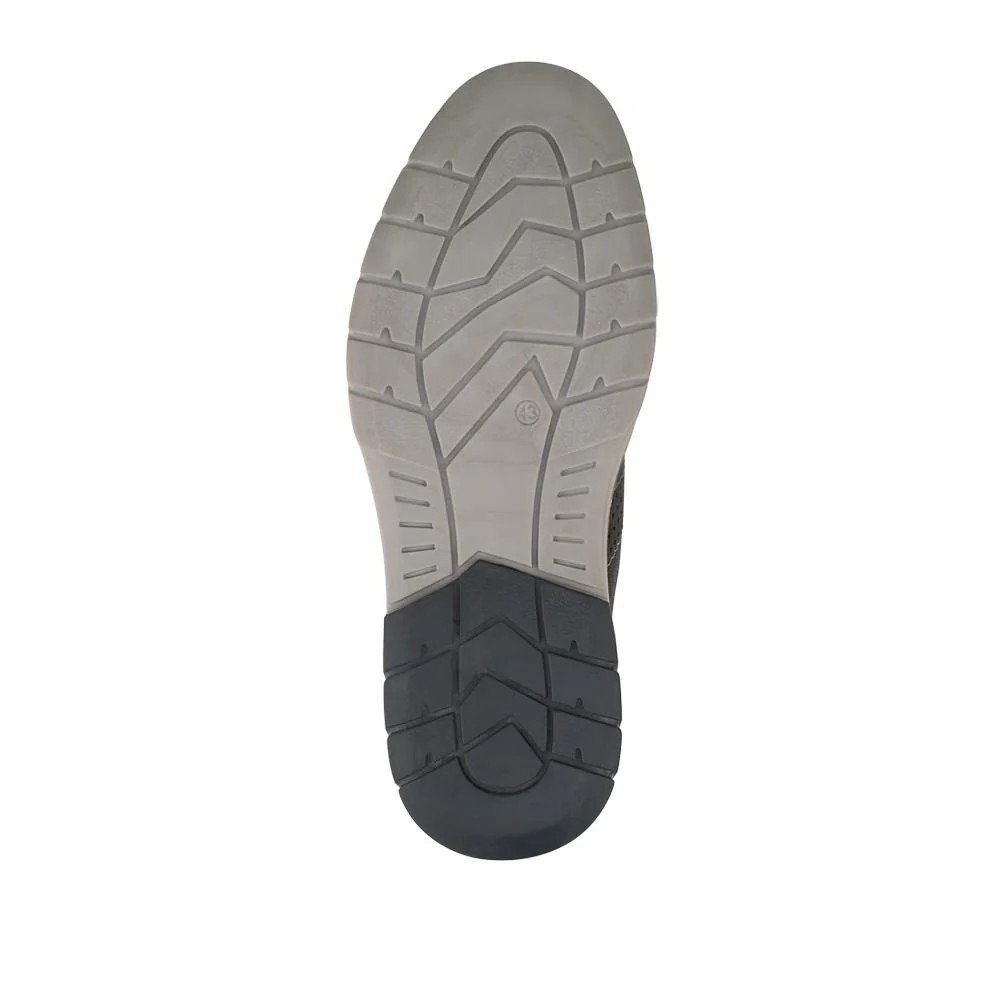 Leather Wide-Fit Dual-Fasten Trainers - PARK41043 / 327 265 - Navy - Image 5