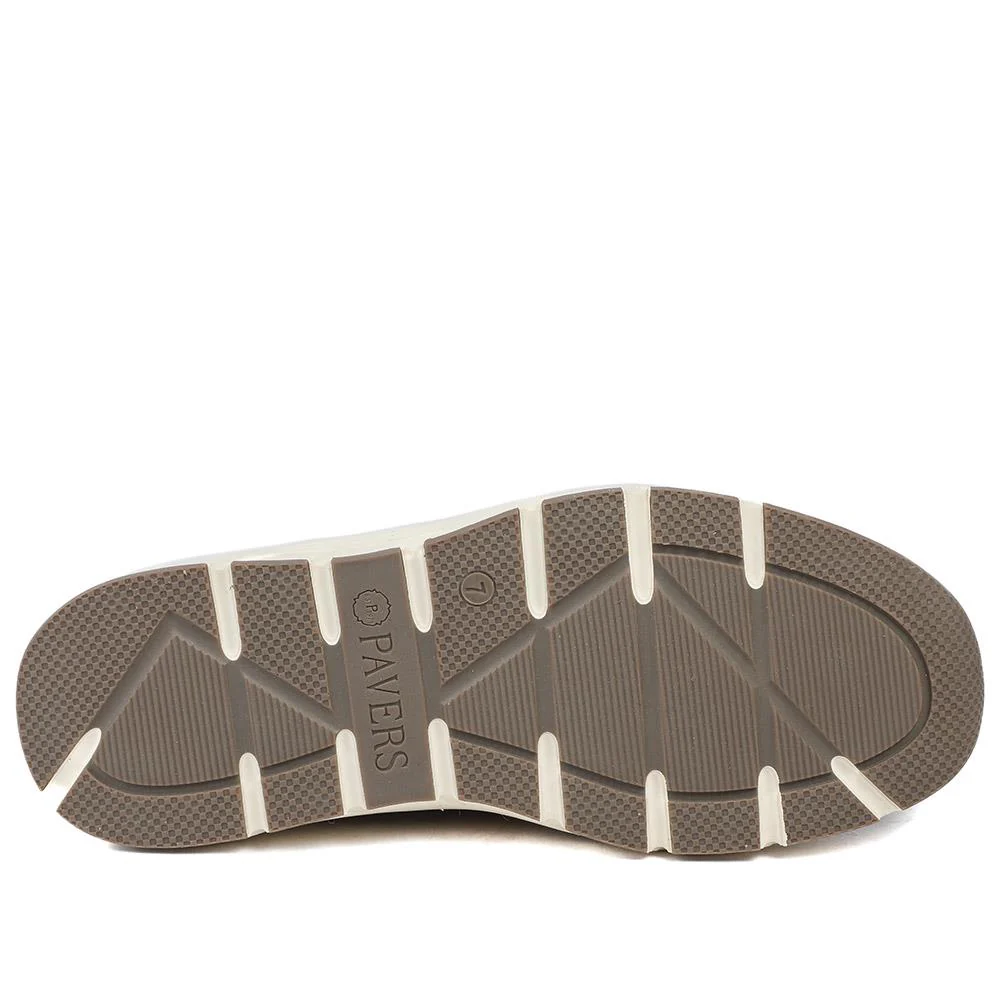 Leather Wide-Fit Lace-Up Shoes - PARK41041 / 327 282 - Sand - Image 5