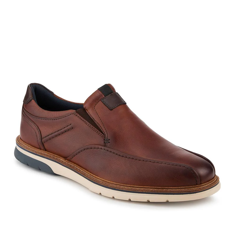 Leather Wide-Fit Slip-On Shoes - PARK41045 / 327 266