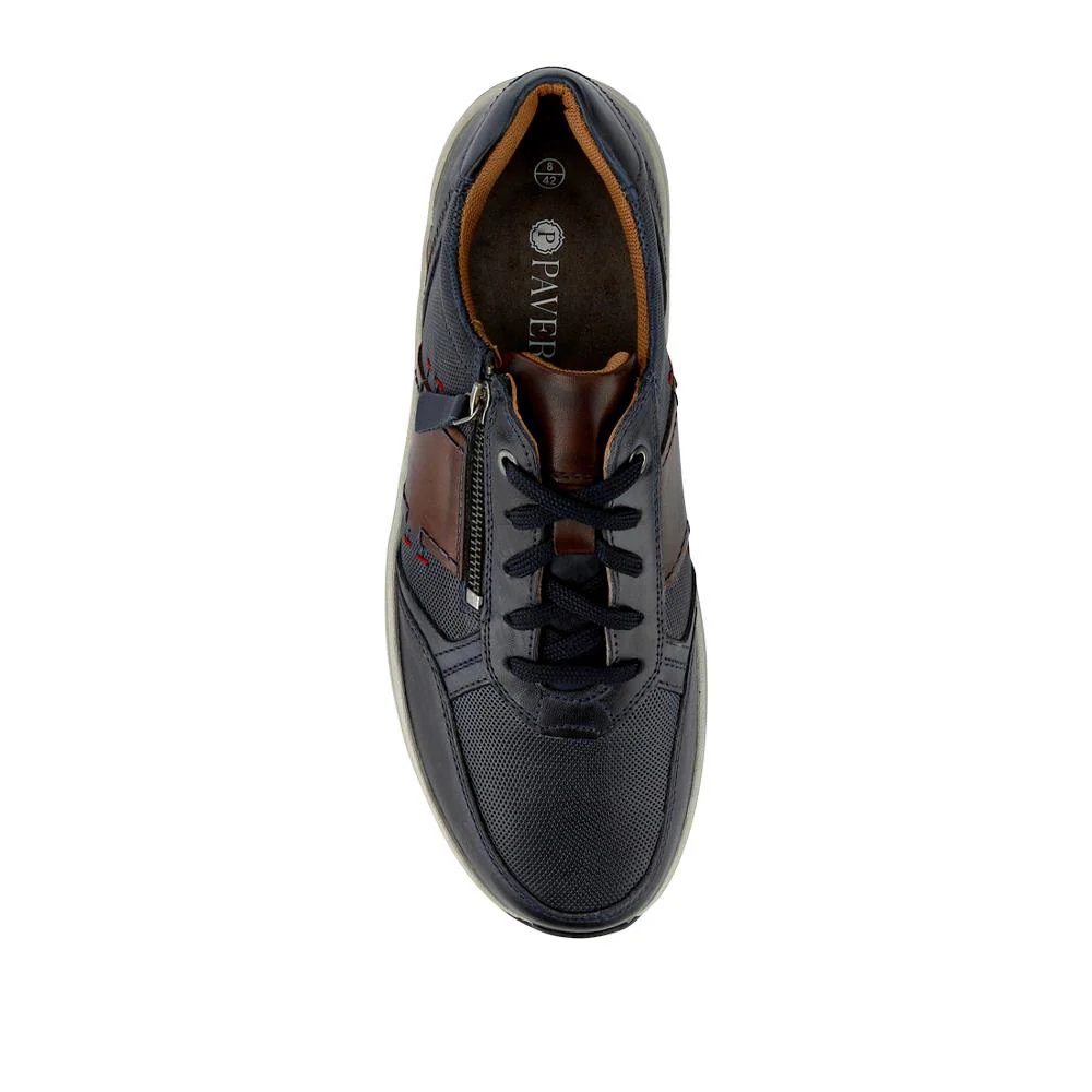 Leather Wide-Fit Slip-Ons - PARK41038 / 327 281 - Blue - Image 4