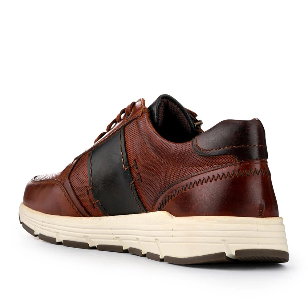 Leather Wide-Fit Slip-Ons - PARK41038 / 327 281 - Cognac - Image 3