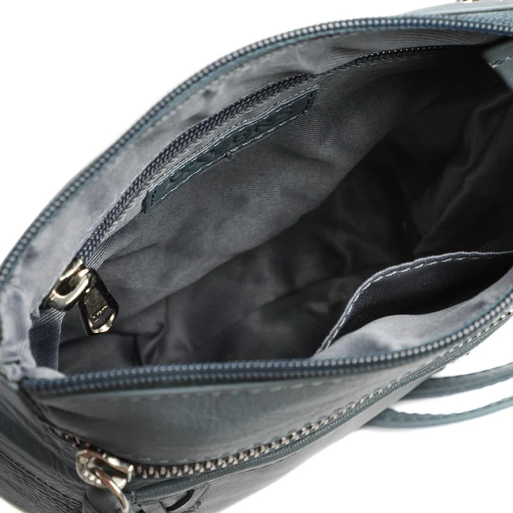 Leather Zip Close Crossbody Bag - JWNBG43000 / 329 276 - Denim - Image 5
