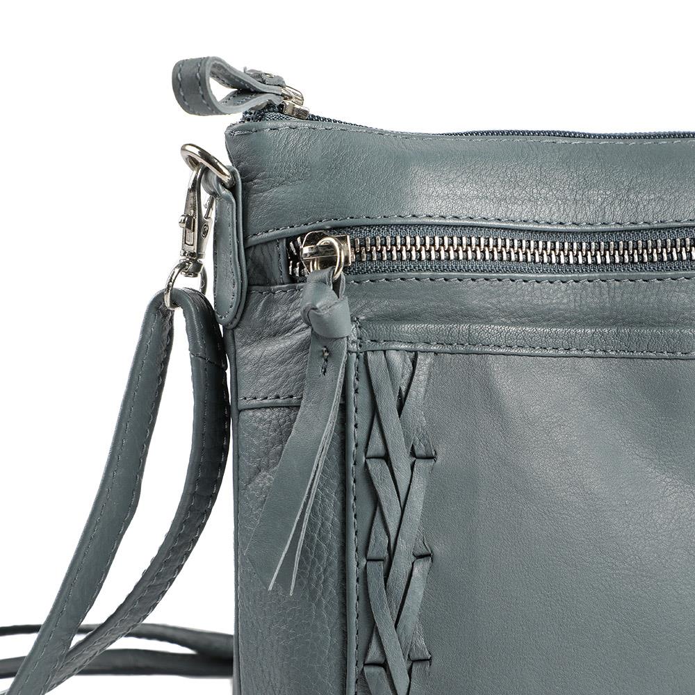 Leather Zip Close Crossbody Bag - JWNBG43000 / 329 276 - Denim - Image 6