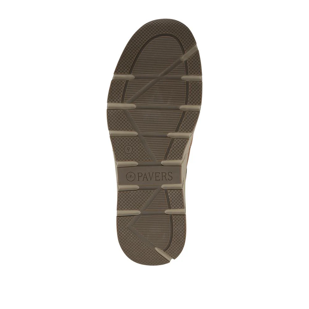 Leather Zip & Lace Fasten Casual Shoes - PARK42052 / 328 395 - Brown - Image 5