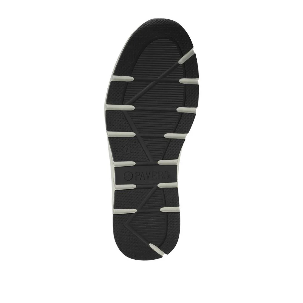 Leather Zip & Lace Fasten Casual Shoes - PARK42052 / 328 395 - Navy - Image 5