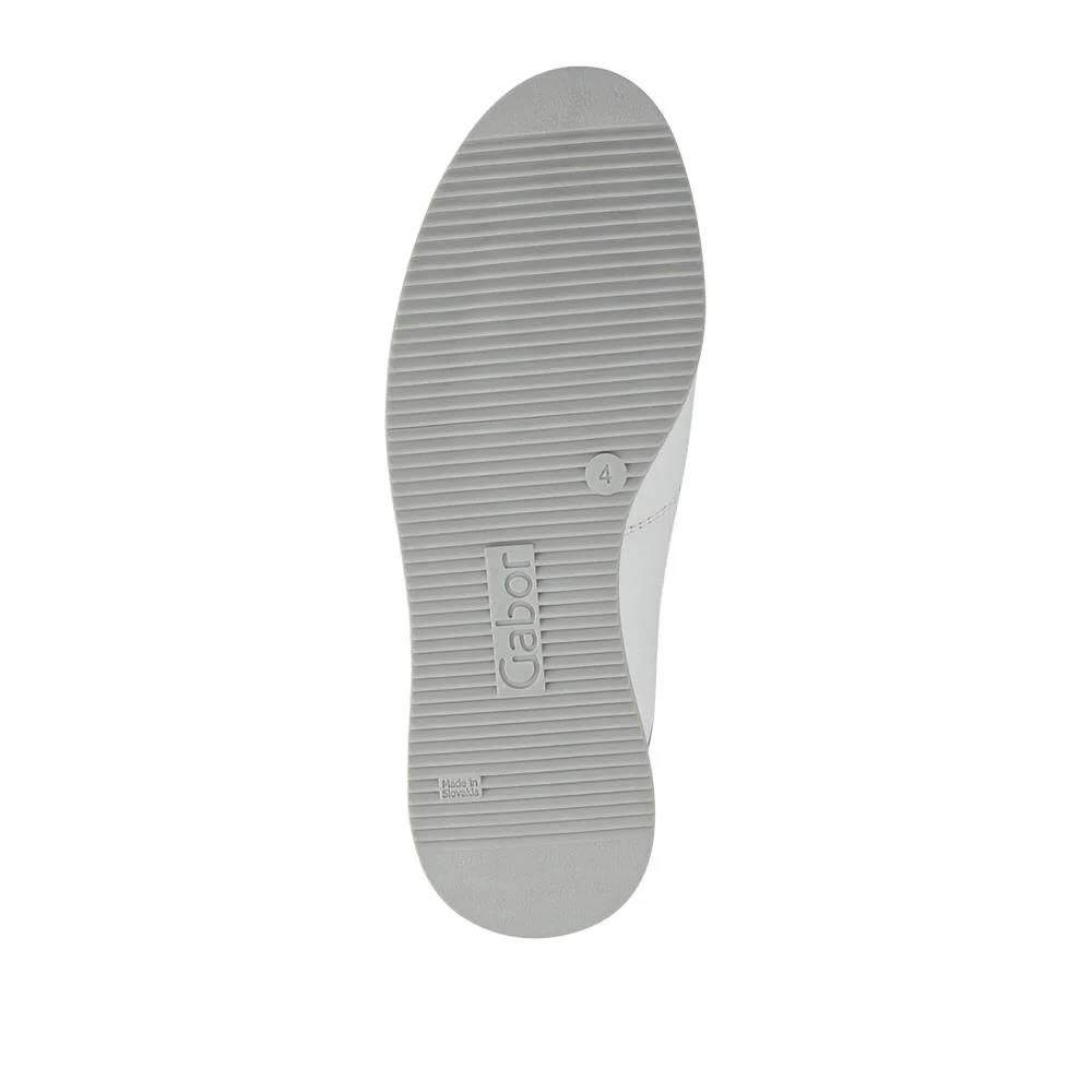 Leather Zip-Up Casual Trainers - GAB41533 / 327 285 - White-Silver - Image 6