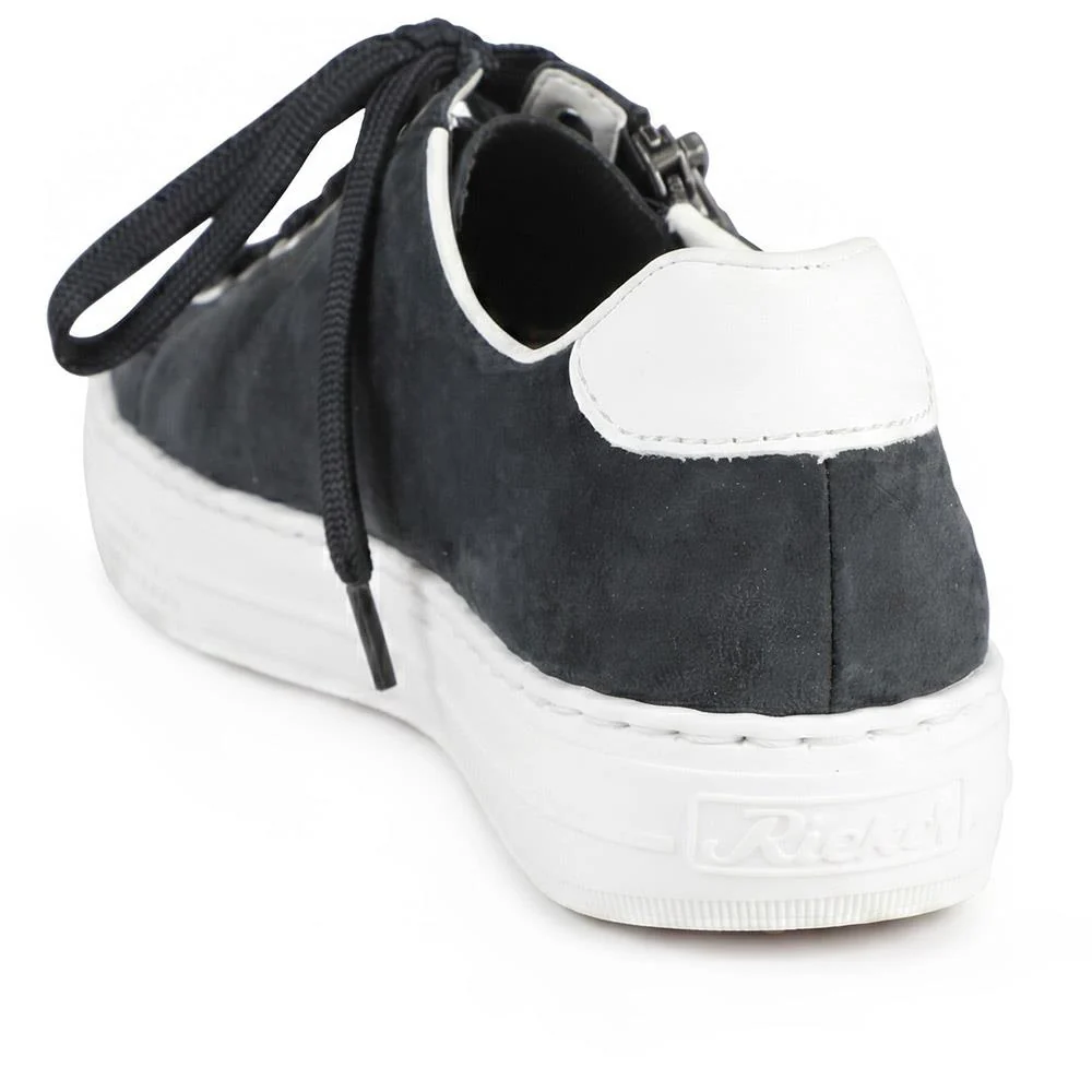 Leather Zip-Up Trainers - RKR31526 / 317 699 - Navy - Image 3