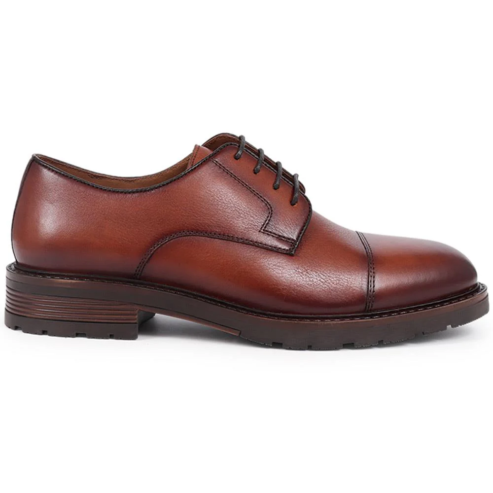 Ledbury Leather Lace-Up Shoes - LEDBURY / 325 923 - Tan - Image 2