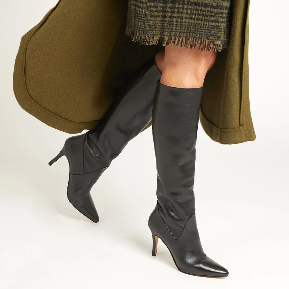 Leilani Knee High Stiletto Boots - LEILANI / 322 780 - Black - Image 5