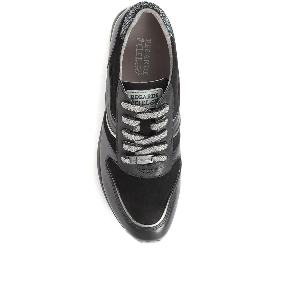 Leiza Leather Trainers - SINO34527 / 320 745 - Black Multi - Image 4