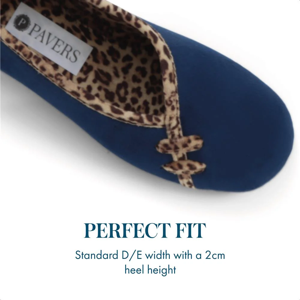 Leopard Print Slippers - FEVI32005 / 319 572 - Navy - Image 5