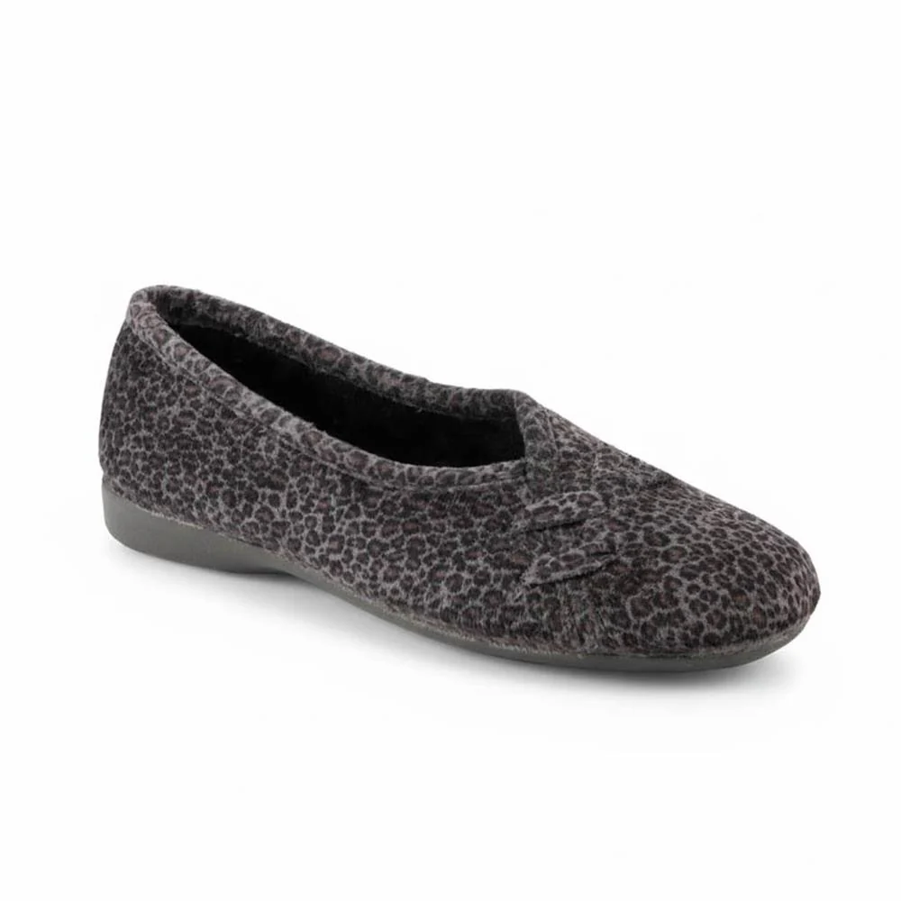 Leopard Print Slippers - FEVI32005 / 319 572 - Grey Leopard