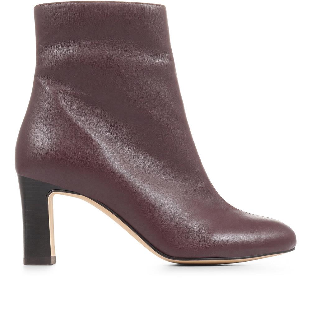 Letty Heeled Ankle Boots - LETTY / 322 354 - Burgundy - Image 2