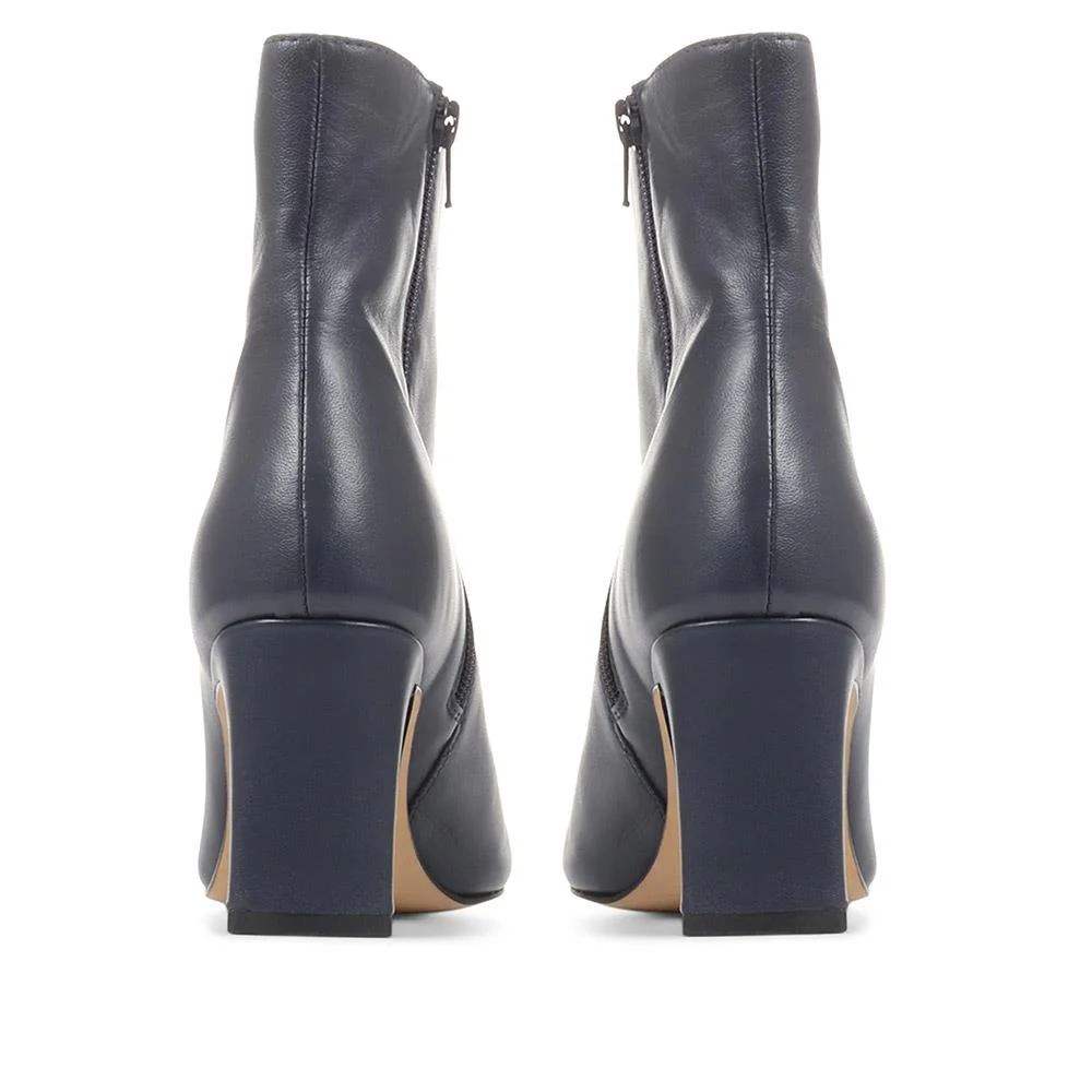 Letty Heeled Ankle Boots - LETTY / 322 354 - Navy - Image 3