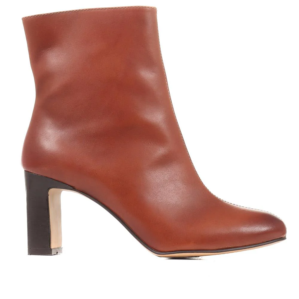 Letty Heeled Ankle Boots - LETTY / 322 354 - Tan - Image 2
