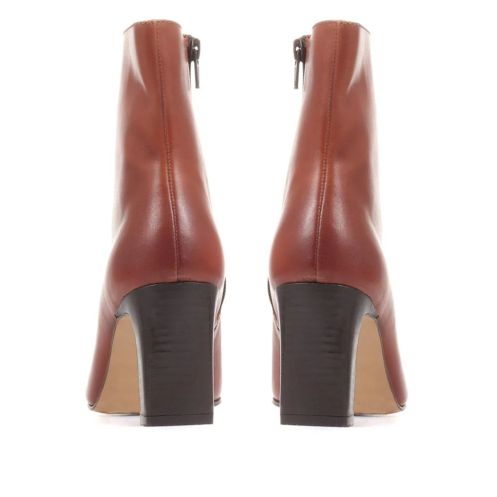 Letty Heeled Ankle Boots - LETTY / 322 354 - Tan - Image 3