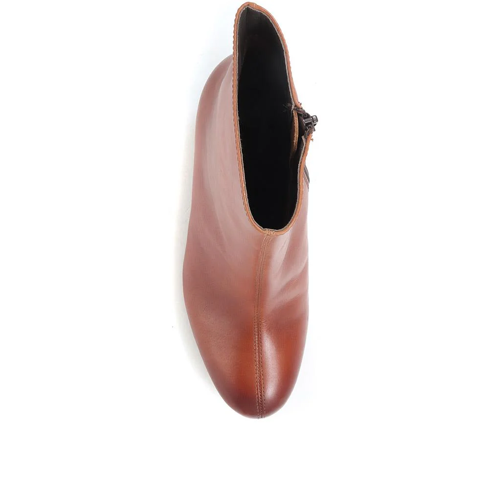 Letty Heeled Ankle Boots - LETTY / 322 354 - Tan - Image 4