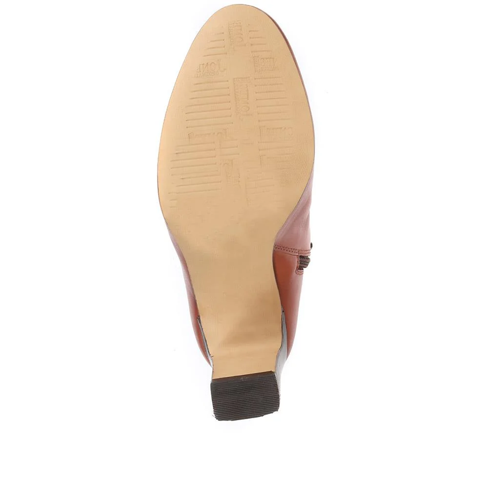 Letty Heeled Ankle Boots - LETTY / 322 354 - Tan - Image 5