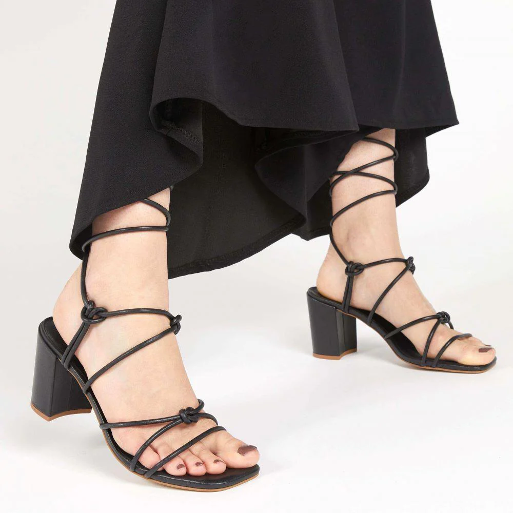 Liezel Gladiator Roped Heels - LIEZEL / 323 702 - Black - Image 5