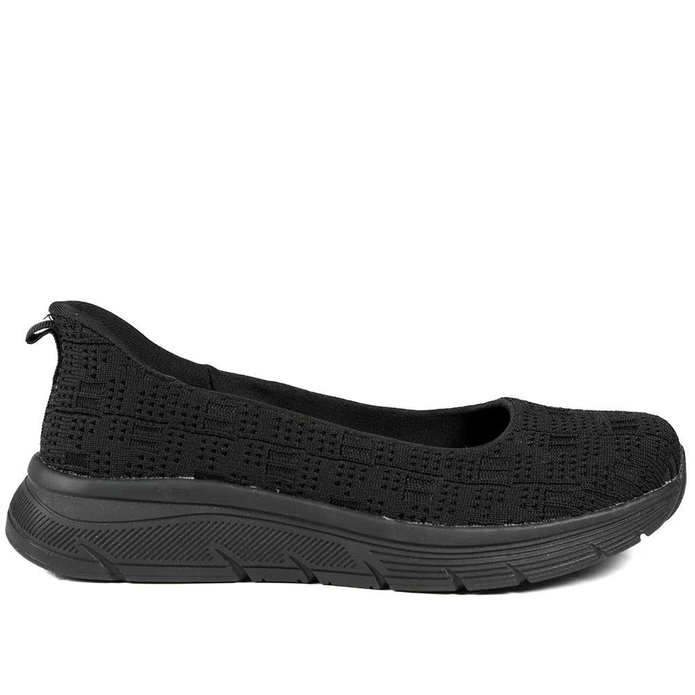 Easy Step In Comfort Wedge Shoes - BOJIE43018 / 329 291 - Black - Image 3