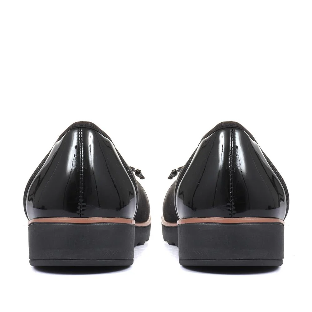 Lightweight Ballet Pumps - BRK34011 / 320 508 - Black-Black Patent - Image 5