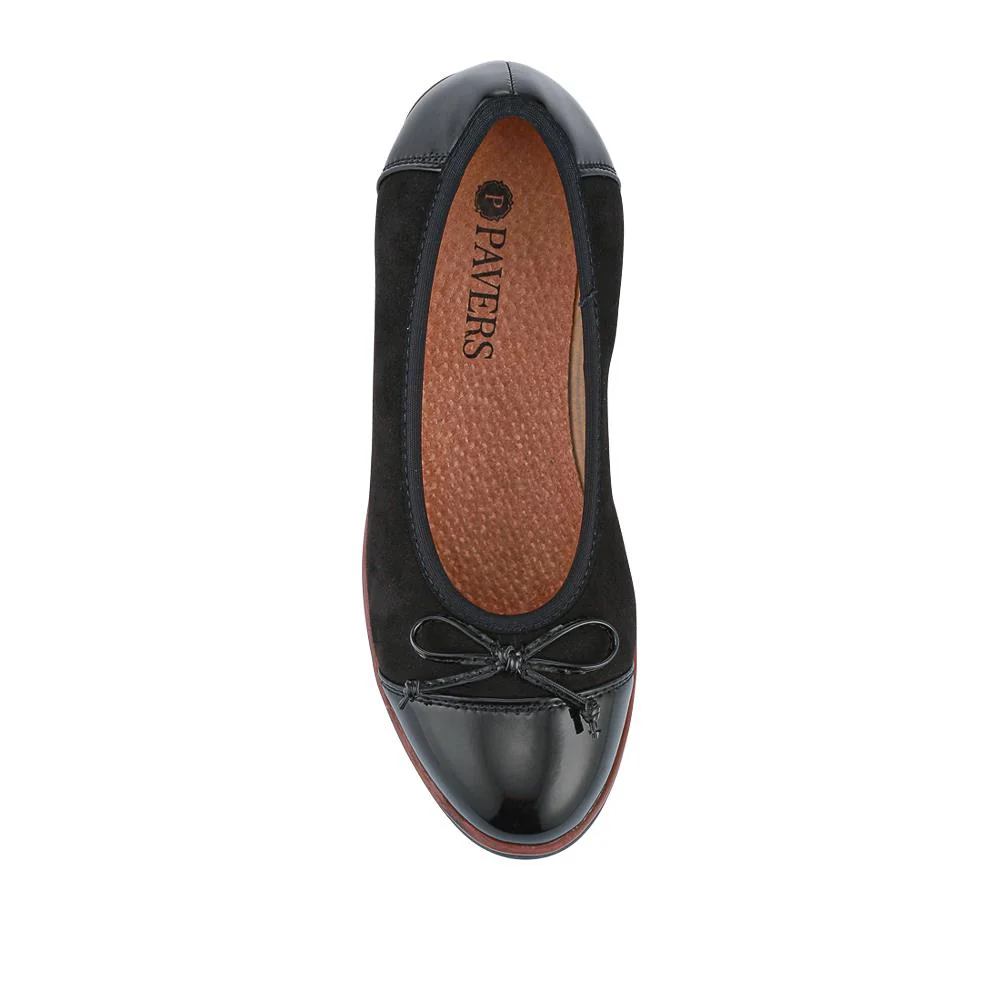 Lightweight Ballet Pumps - BRK34011 / 320 508 - Black-Black Patent - Image 7