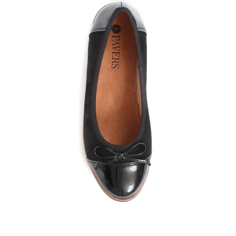 Lightweight Ballet Pumps - BRK34011 / 320 508 - Black-Black Patent - Image 8