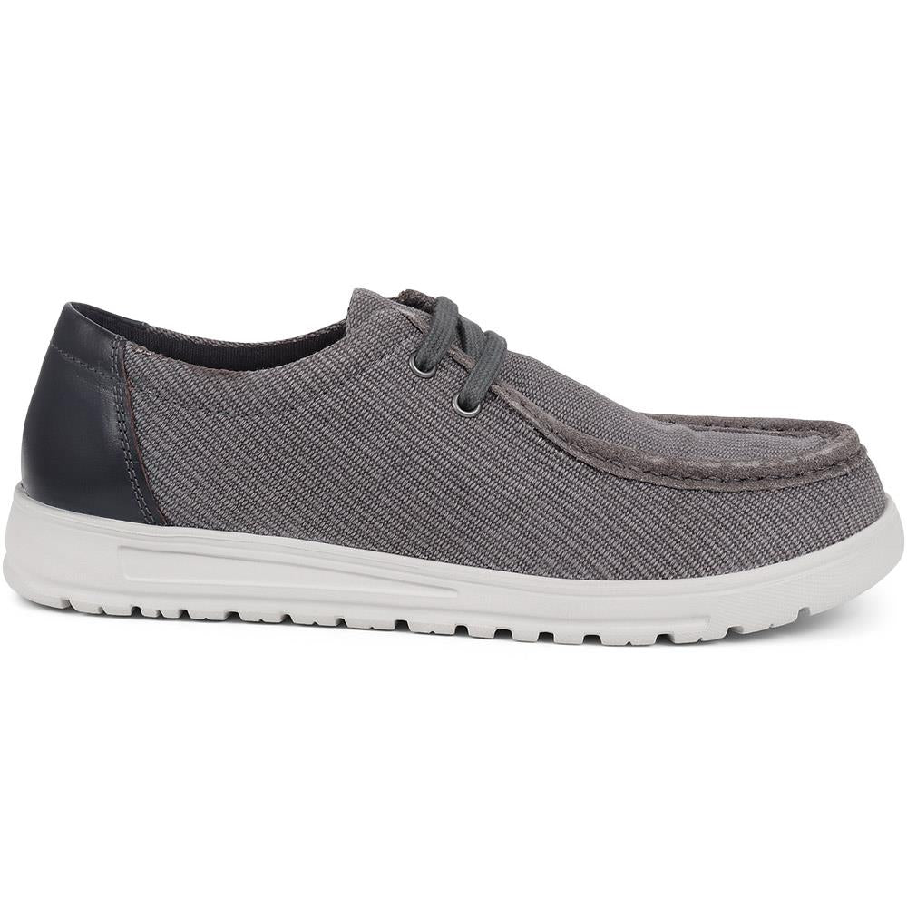 Lightweight Lace-Up Boat Shoes  - RNB39015 / 324 919 - Grey - Image 2