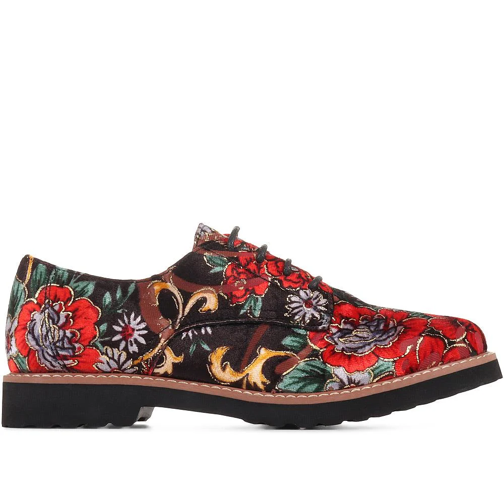 Lightweight Lace-Up Shoes - WBINS36118 / 322 793 - Floral - Image 2