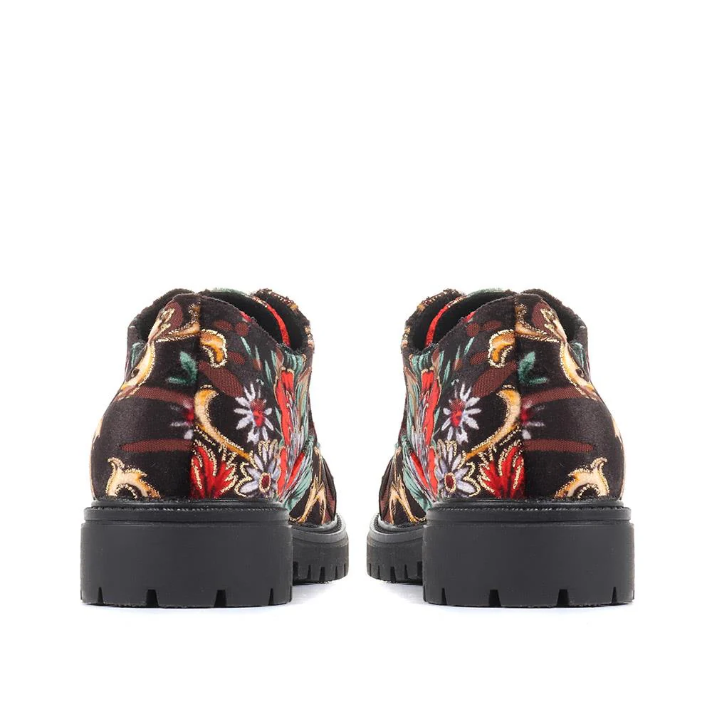 Lightweight Lace-Up Shoes - WBINS36118 / 322 793 - Floral - Image 3