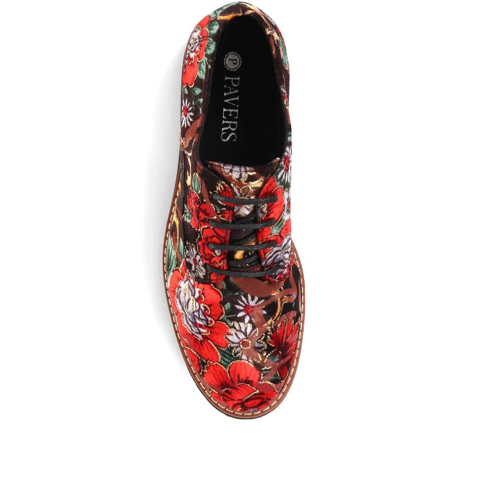 Lightweight Lace-Up Shoes - WBINS36118 / 322 793 - Floral - Image 4