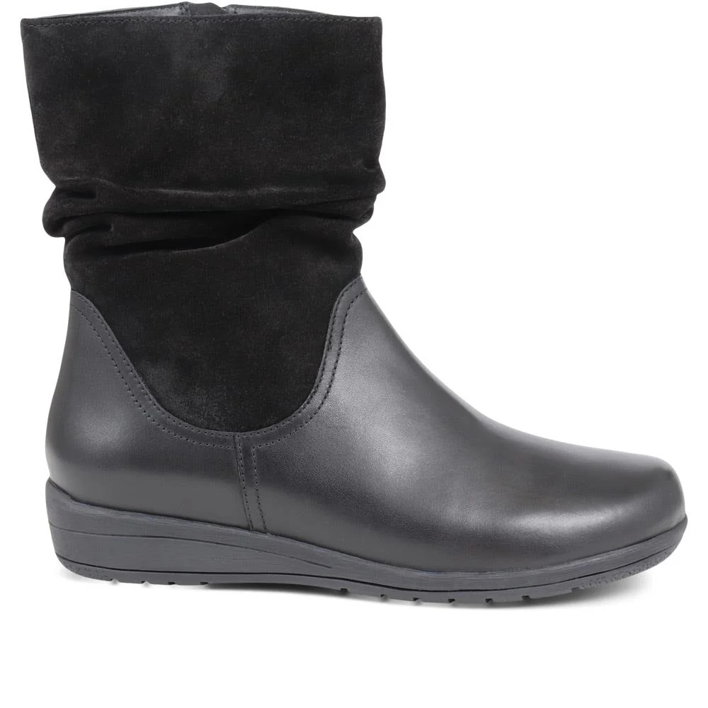 Lightweight Leather Boots - RNB38031 / 324 583 - Black - Image 2