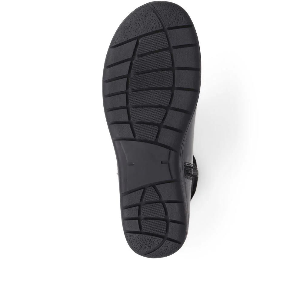 Lightweight Leather Boots - RNB38031 / 324 583 - Black - Image 4