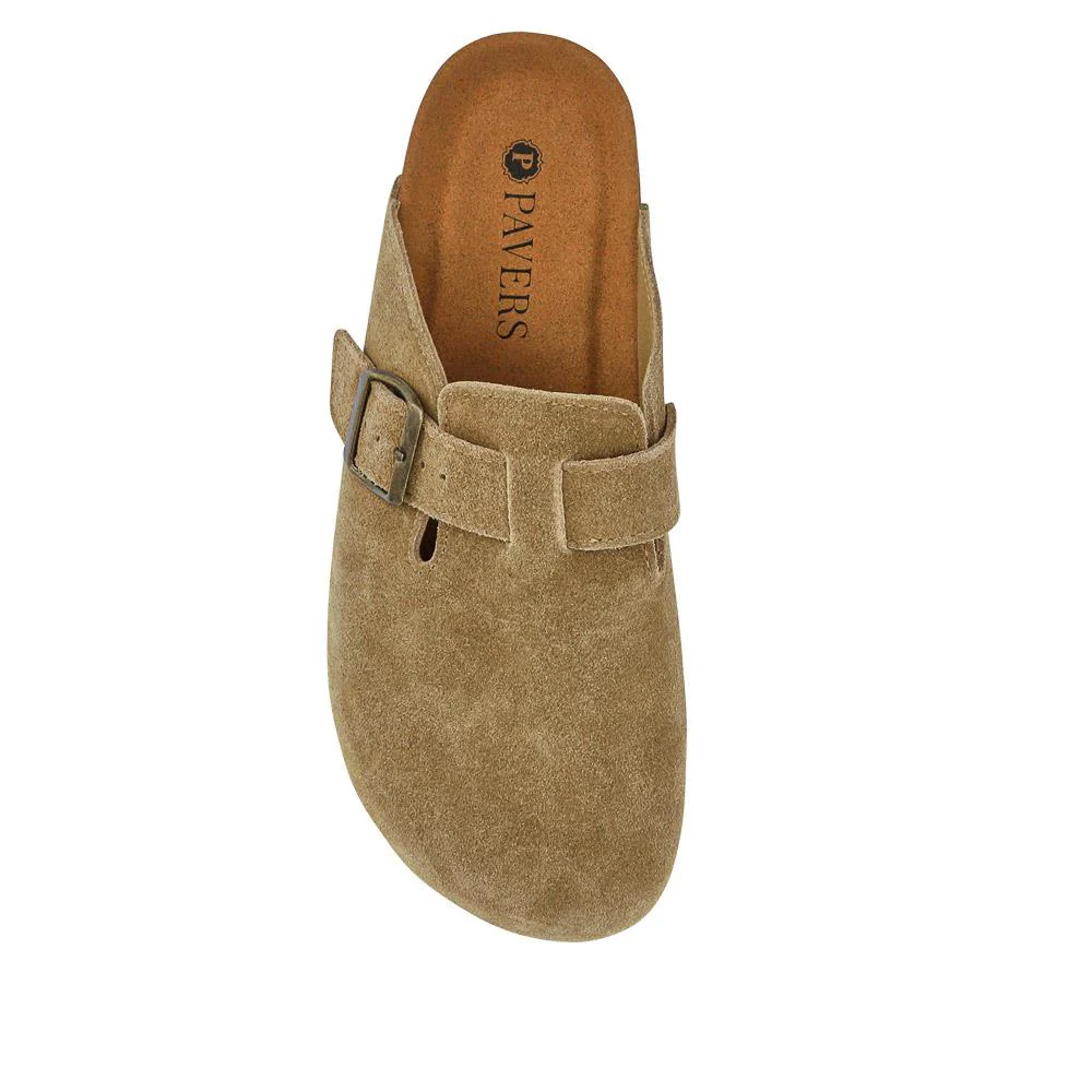 Lightweight Leather Clogs - WBINS41094 / 327 311 - Khaki - Image 5