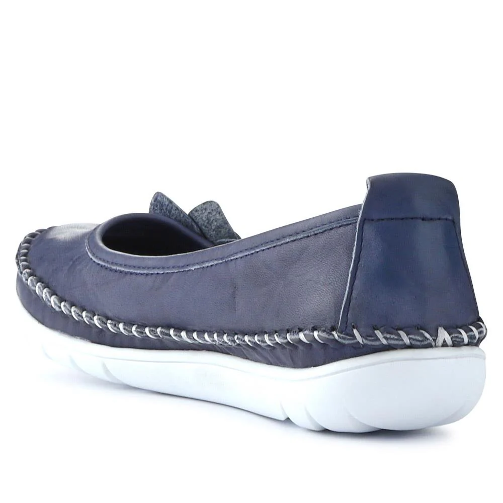 Lightweight Leather Pumps - SIMIN41000 / 326 772 - Navy - Image 3