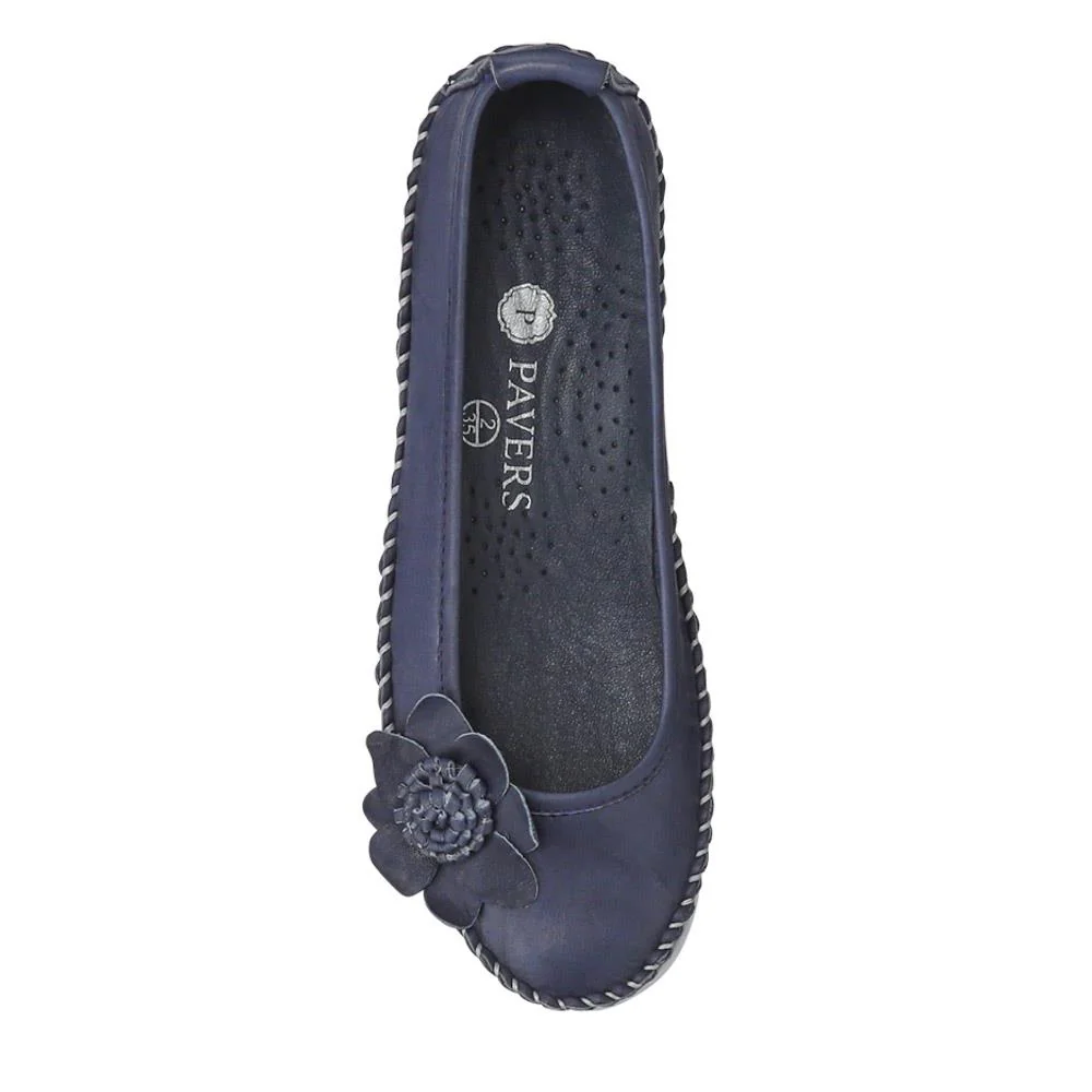 Lightweight Leather Pumps - SIMIN41000 / 326 772 - Navy - Image 4