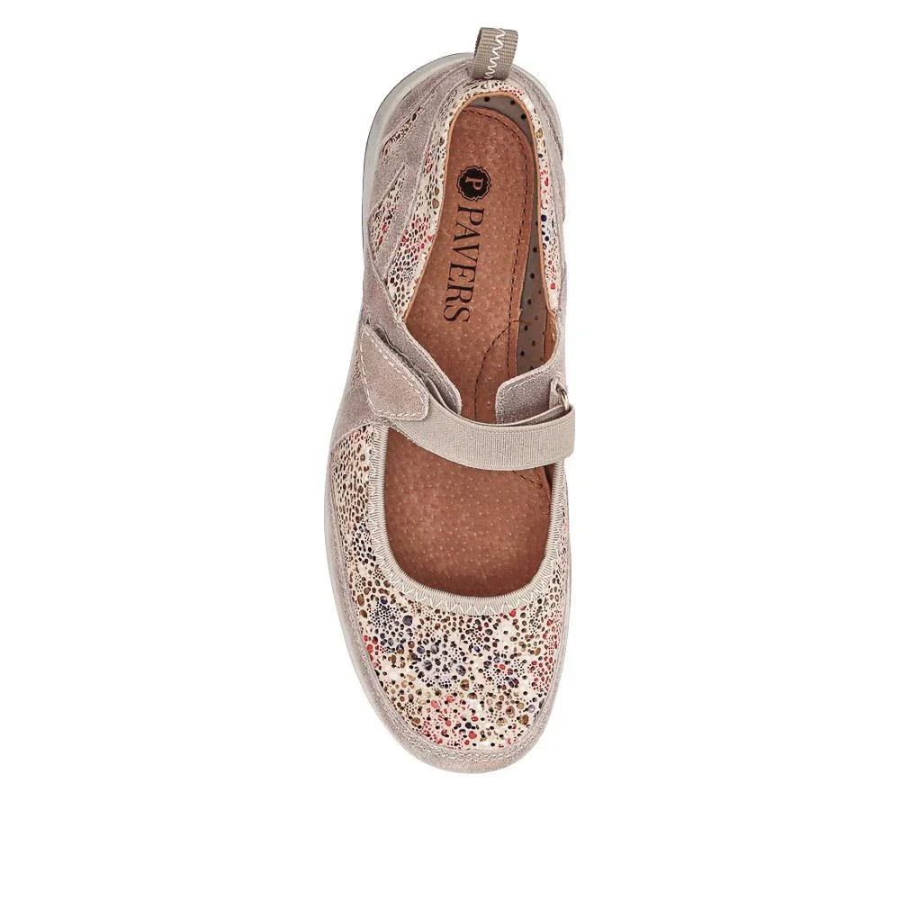 Lightweight Mary-Jane Ladies Trainers - BRK33019 / 319 642 - Beige Multi - Image 5