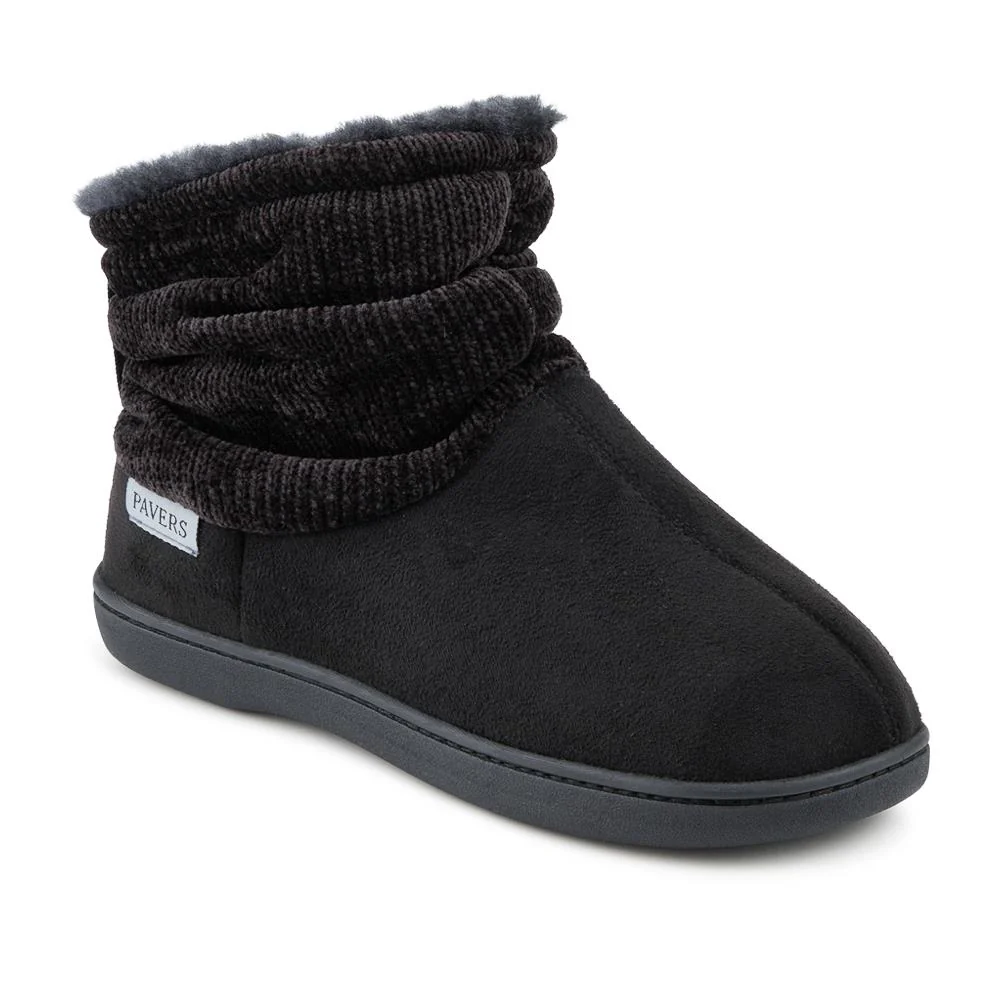 Lightweight Memory Foam Slipper Boots - QING42008 / 327 935 - Black