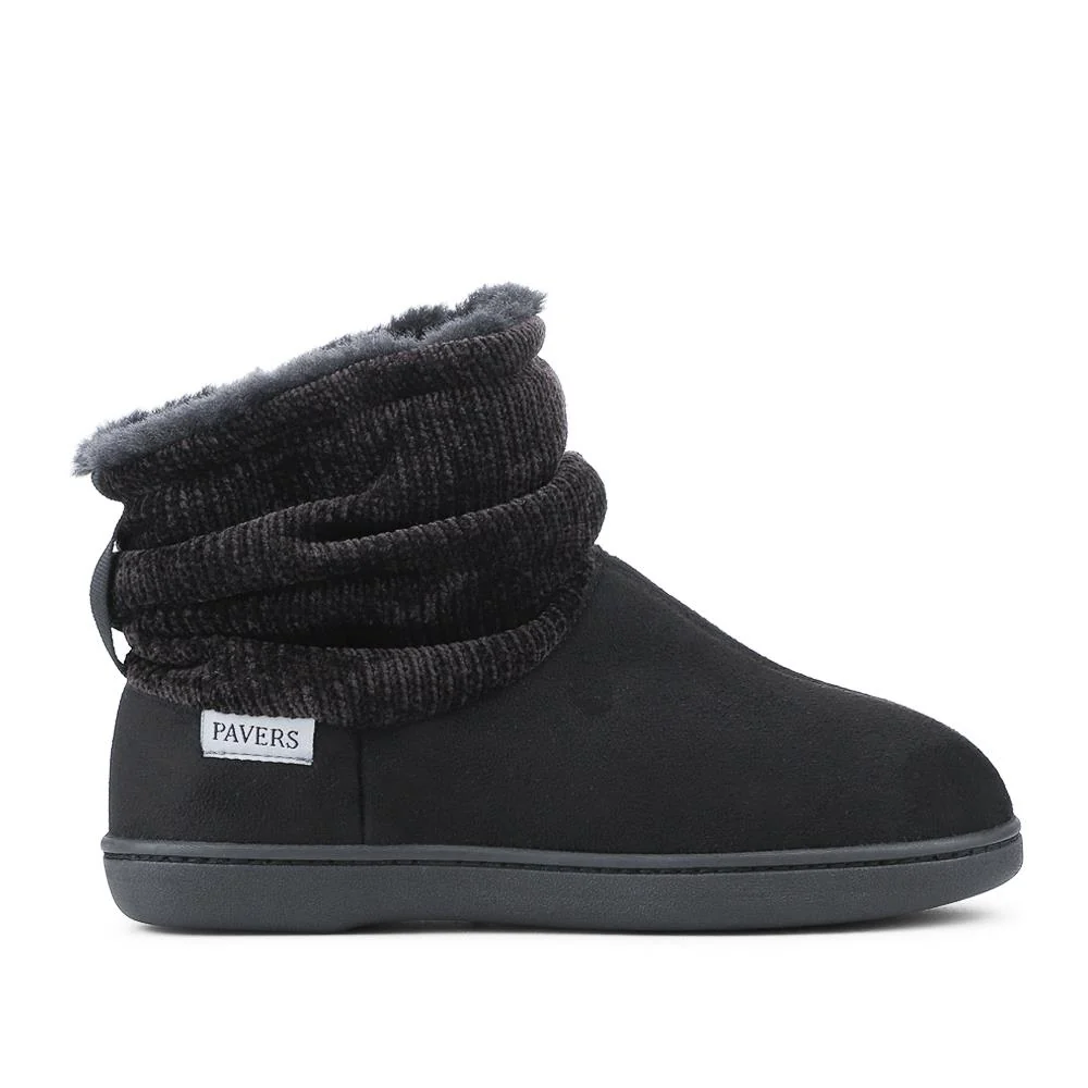 Lightweight Memory Foam Slipper Boots - QING42008 / 327 935 - Black - Image 3
