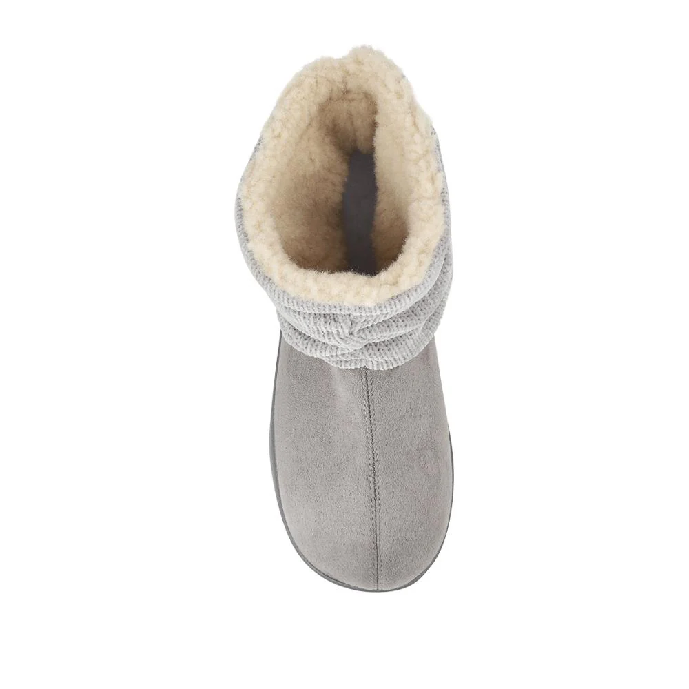 Lightweight Memory Foam Slipper Boots - QING42008 / 327 935 - Grey - Image 4