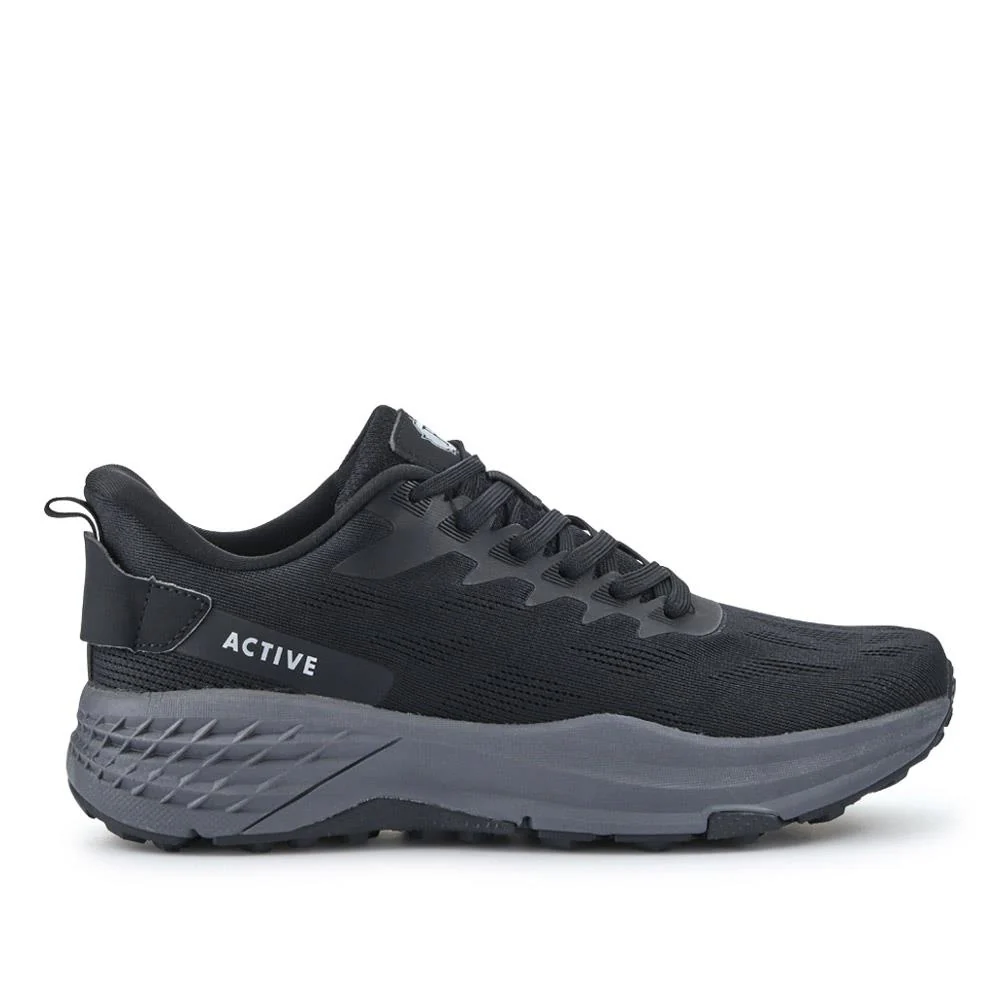 Easy Step In Wide Fit Memory Foam Trainers - BOJIE41011 / 327 057 - Black - Image 3